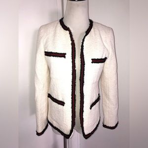 Gerard Darel white tweed jacket size 38